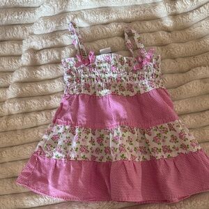 Pink Floral Kids Dress